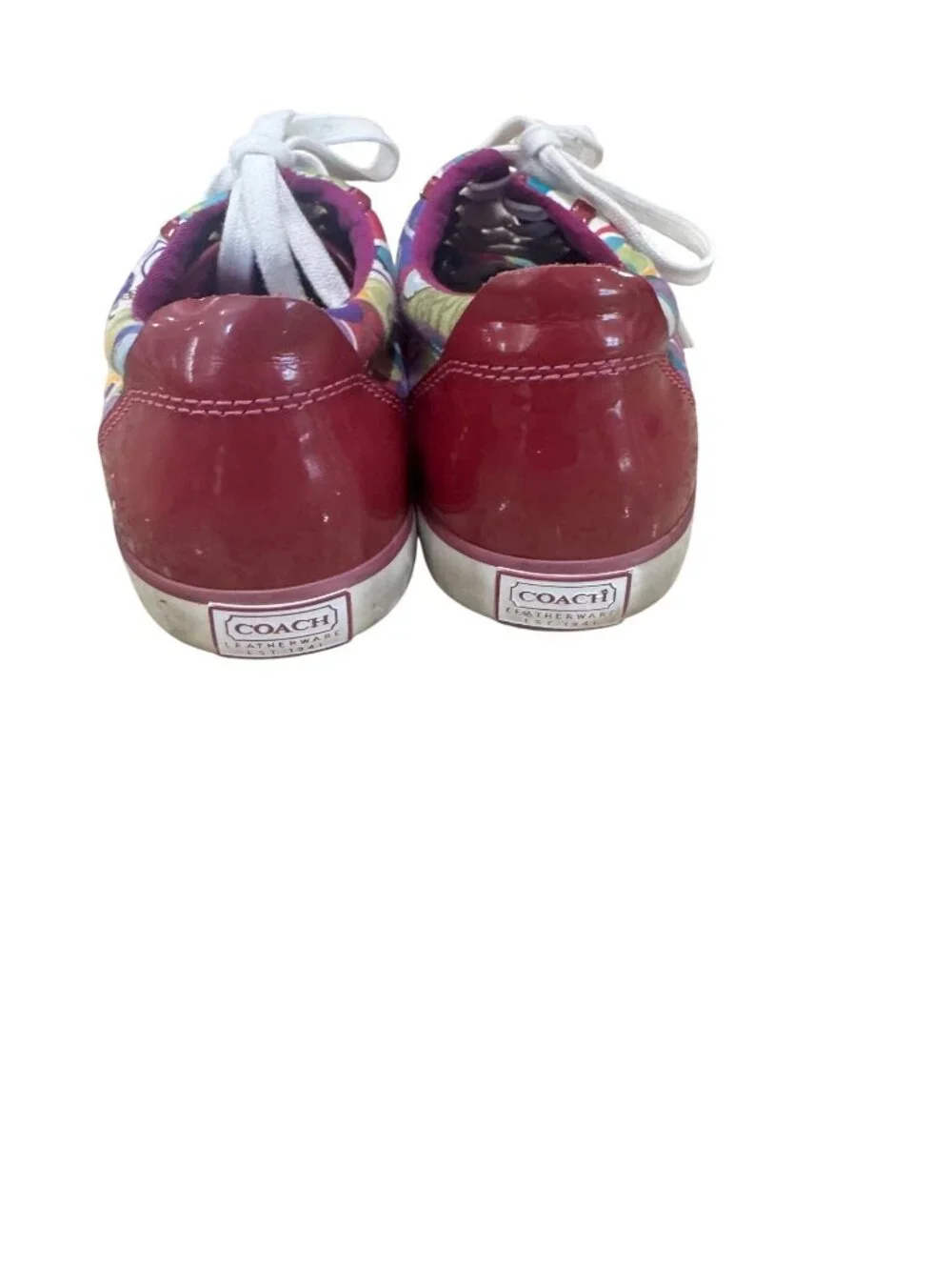 Coach Barrett Pop Graphic Lace Up Sneakers Multicolor 6.5 Punk Preppy Designer